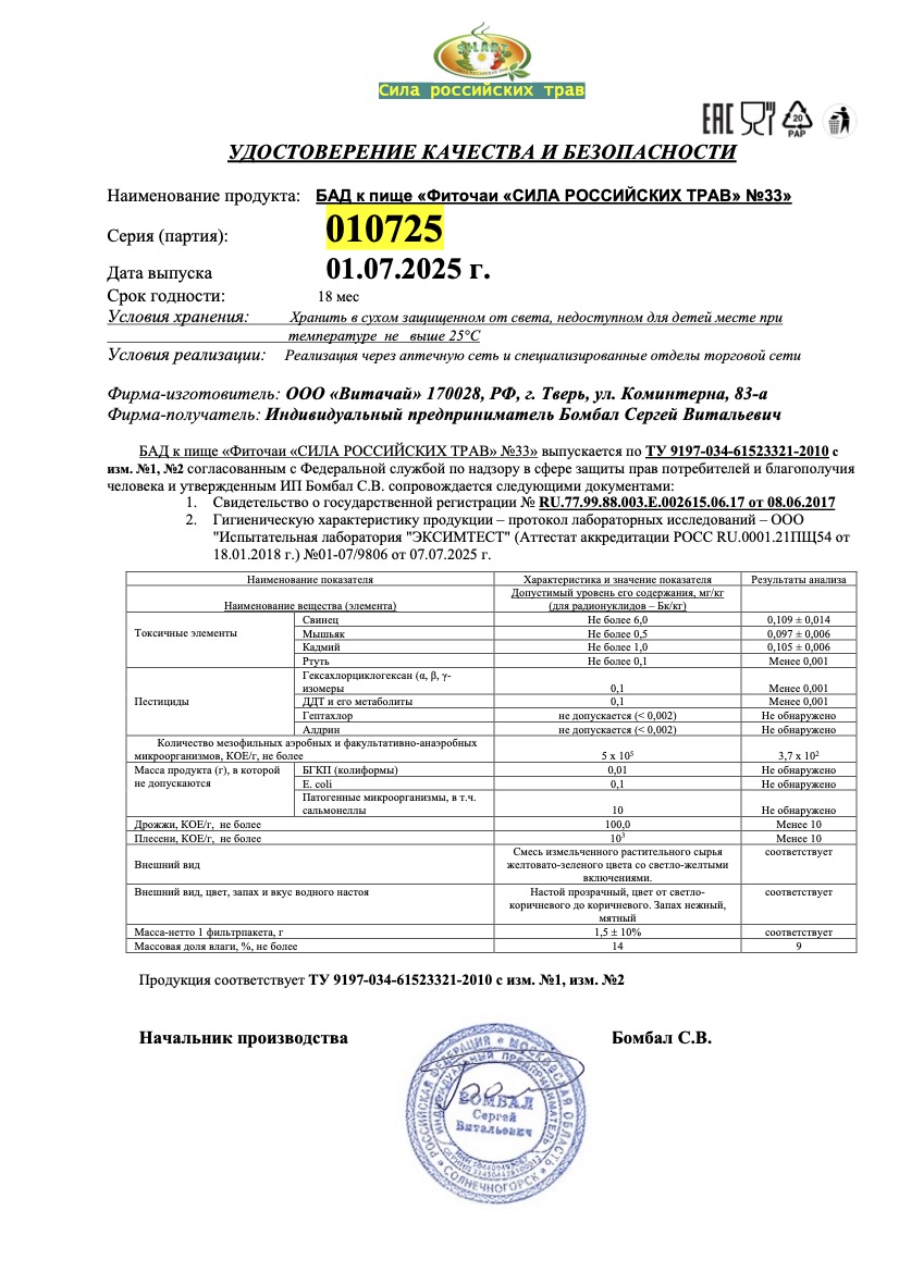Паспорт №072025